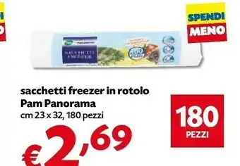 Borello Supermercati Pam Panorama Sacchetti Freezer In Rotolo offerta