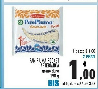 Conad Artebianca Pan Piuma Pocket 150 G(ml) offerta