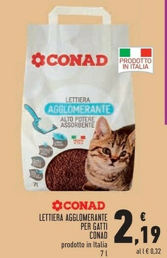 Conad Conad Lettiera Agglomerante Per Gatti offerta