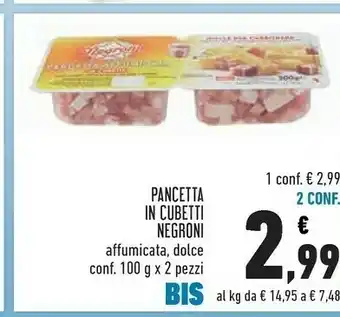 Conad Negroni Pancetta Dolce In Cubetti offerta