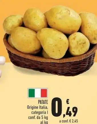 Conad Patate Origine Italia 5000 G offerta