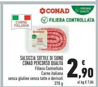 Conad Conad Salsiccia Sottile Di Suino Percorso Qualita offerta