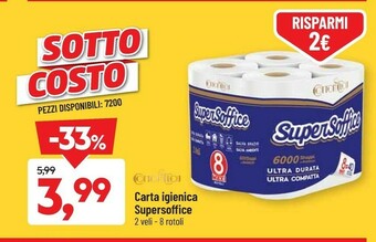 DPiù Carta Igienica Supersoffice offerta