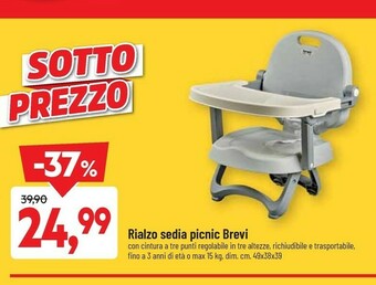 DPiù Brevi Rialzo Sedia Picnic offerta