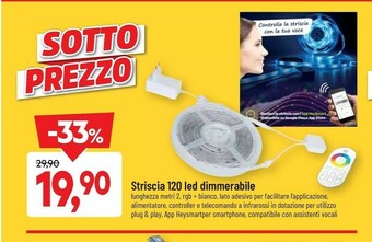 Striscia 120 Led Dimmerabile