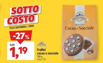 DPiù Le buone novelle Frollini Cacao E Nocciole offerta
