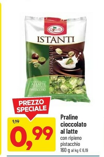 DPiù Rovelli Praline Cioccolato Con Ripieno Pistacchio 160 G offerta