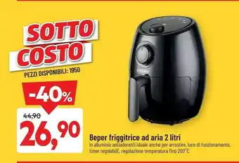 DPiù Beper Friggitrice Ad Aria 2 Litri offerta