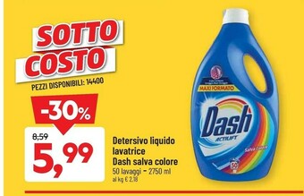 DPiù Dash Detersivo Liquido Lavatrice offerta