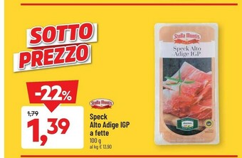 DPiù Stella montis Speck Alto Adige Igp A Fette offerta