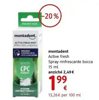 dm drogerie markt Mentadent Dentifricio offerta