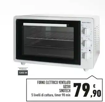 Conad Superstore Sinotech Forno Elettrico Ventilato GD591 offerta