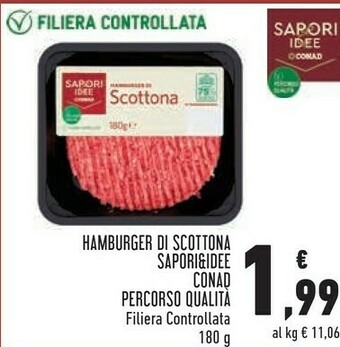 Conad Superstore Hamburger Di Scottona offerta