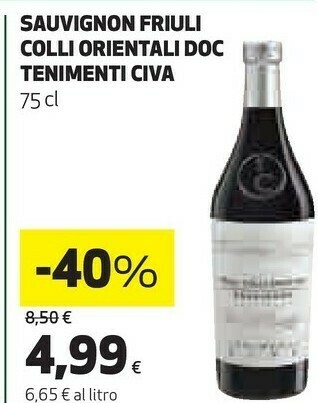 Coop Tenimenti Civa Sauvignon Friuli Colli Orientali Doc offerta