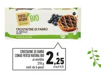 Conad Conad - Crostatine Di Farro Al Mirtillo Biologiche Verso Natura 270 G(ml) offerta