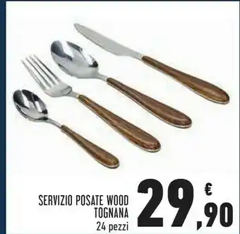 Tognana Porcellane Set 24 Posate Wood 2.0