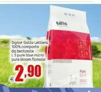 Signor Gatto Lettiera 100% Composta Da Bentonite