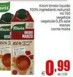 Elite Knorr Brodo Liquido 100% Ingredienti Naturali offerta