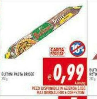 Gros Buitoni Pasta sfoglia offerta