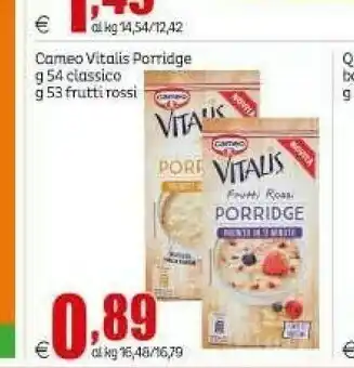 Elite Cameo Vitalis Porridge 54 G(ml) offerta