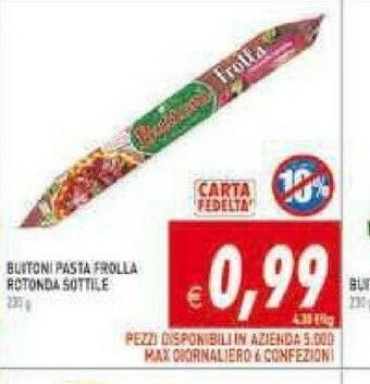 Gros Buitoni Pasta sfoglia offerta