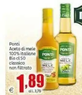 Elite Ponti Aceto Di Mele 500 G(ml) offerta