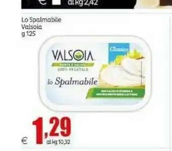 Elite Valsoia Lo Spalmabile 125 G(ml) offerta