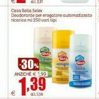 Selex Deodorante Per Erogatore Automatizzato Ricarica