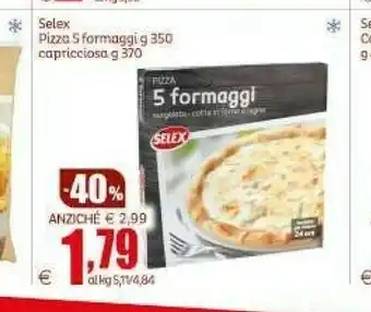 Elite Selex Pizza 5 Formaggi 350 G / Capricciosa 370 G offerta