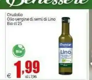 Elite Crudolio Olio Di Semi Di Lino Biologico 250 G(ml) offerta