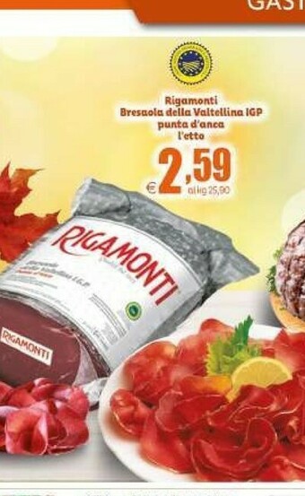 Elite Rigamonti Bresaola Della Valtellina IGP Punta D'Anca offerta