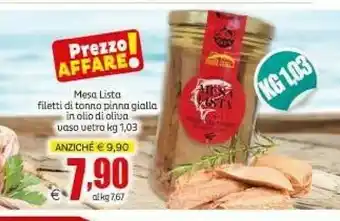 Elite Mesa Lista Filetti Di Tonno Pinna Gialla In Olio Di Oliva offerta