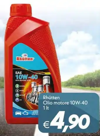 Iper Super Conveniente Rhütten Olio motore 10W-40 1 lt offerta
