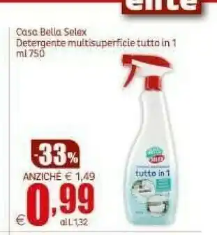Elite Selex Casa Bella Detergente Muitisuperficie Tutto offerta