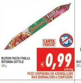 Gros Buitoni Pasta sfoglia offerta
