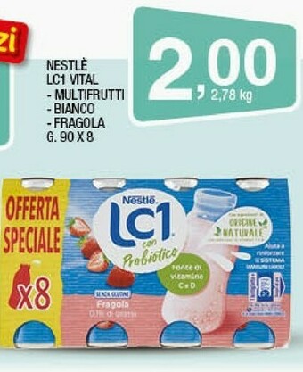 Sigma Nestlè LC1 Vital Multifrutti X8 720 G(ml) offerta