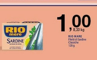 Sigma Rio Mare Sardine All'Olio Di Oliva 120 G(ml) offerta