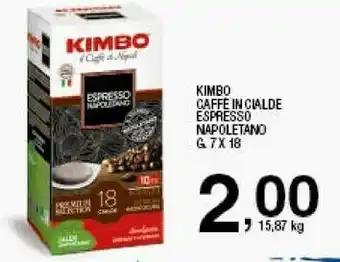 Sigma Kimbo Caffe In Cialde Espresso Napoletano offerta