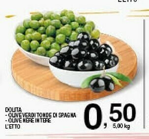Sigma Dolita Olive Verdi Tonde Di Spagna offerta
