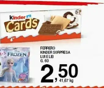Sigma Ferrero Ferrero - Kinder Sorpresa 60 g(ml) offerta