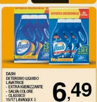 Sigma Dash Detersivo Liquido Lavatrice offerta
