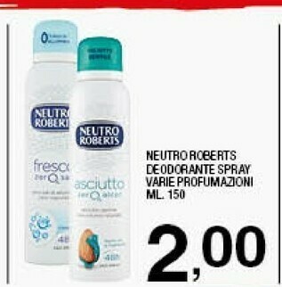 Sigma Neutro Roberts Deodorante Spray offerta
