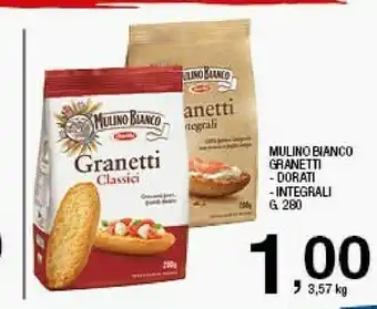Sigma Mulino Bianco Mulino Bianco - Granetti Classici 280 g(ml) offerta