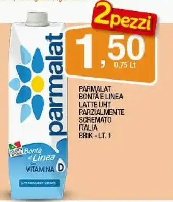 Sigma Parmalat Bontà E Linea Latte Parzialmente Scremato 1000 G(ml) offerta