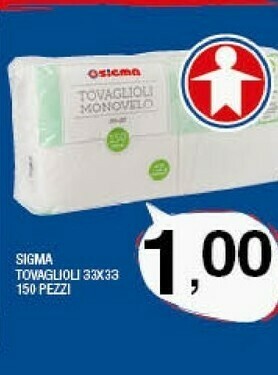 Sigma Sigma Tovaglioli Monovelo offerta