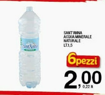 Sigma Sant'anna Acqua Minerale Naturale offerta