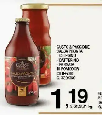 Sigma Gusto & Passione Salsa Pronta offerta