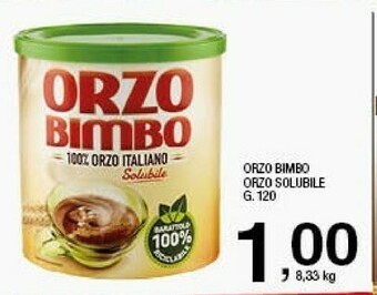 Orzo bimbo 100% Orzo Italiano Solubile 120 G(ml)