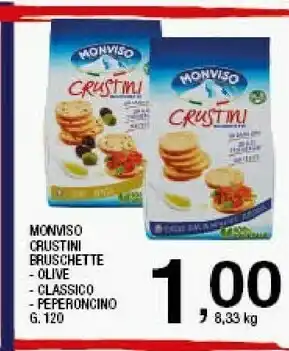 Sigma Monviso Crustini Bruschette Olive/ Classico/ Peperoncino offerta