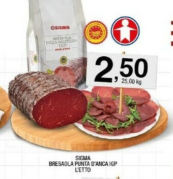 Sigma Sigma Bresaola Punta D'anca Igp offerta